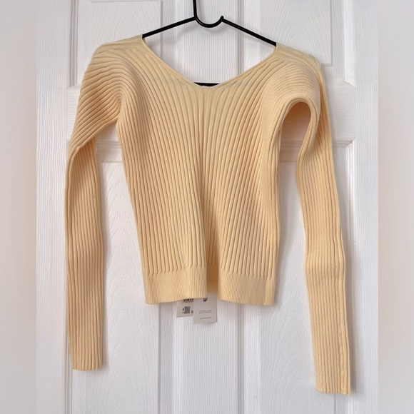 JACQUEMUS Yellow Cardigan Le Maille Pralu Longue Large 40 - Picture 9 of 13